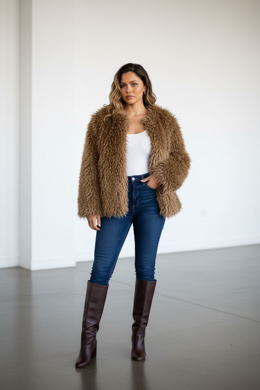 Kahverengi Kürk Ceket