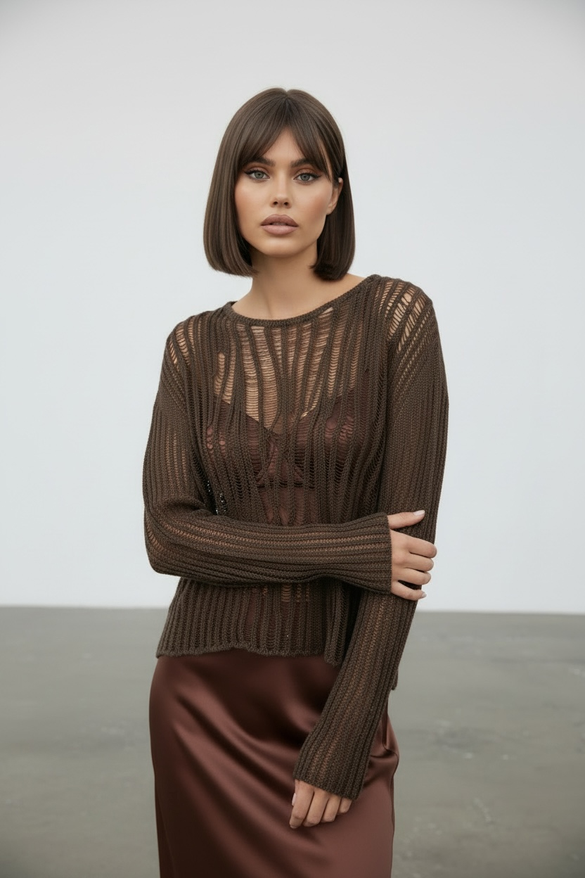 Siena Ajur Triko Bluz